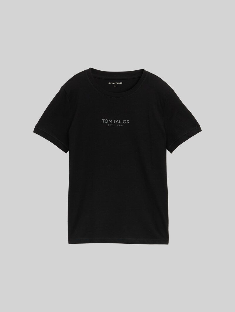 Tom Tailor T-Shirt mit Logo-Print - Deep Black