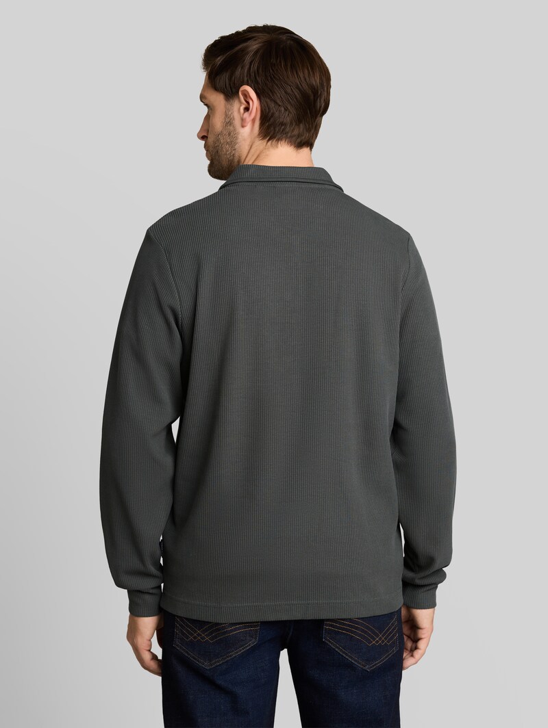 Tom Tailor Troyer Sweatshirt aus Baumwolle - Darkest Olive