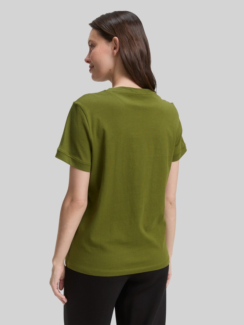 Tom Tailor T-Shirt mit Logo-Print - Deep Ivy Green