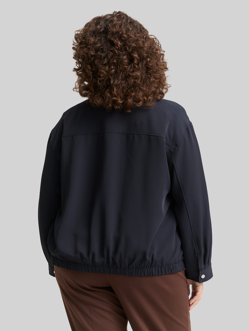 Tom Tailor Plus Size - Loose Fit Blouson Jacke - Lunar Eclipse