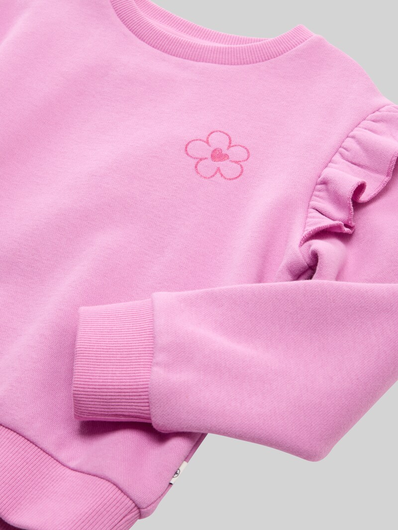 Tom Tailor Sweatshirt mit Volants - Flashy Mauve