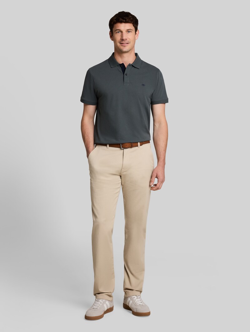 Tom Tailor Piqué Poloshirt aus Baumwolle - Darkest Olive