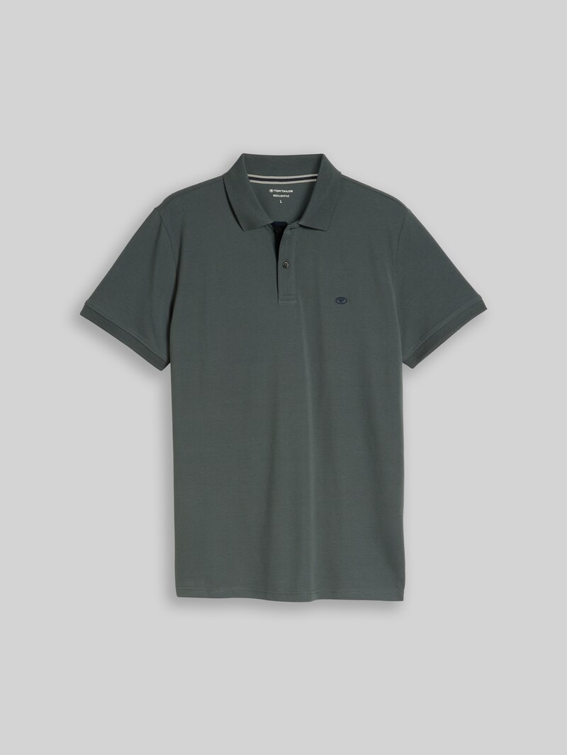 Tom Tailor Piqué Poloshirt aus Baumwolle - Darkest Olive
