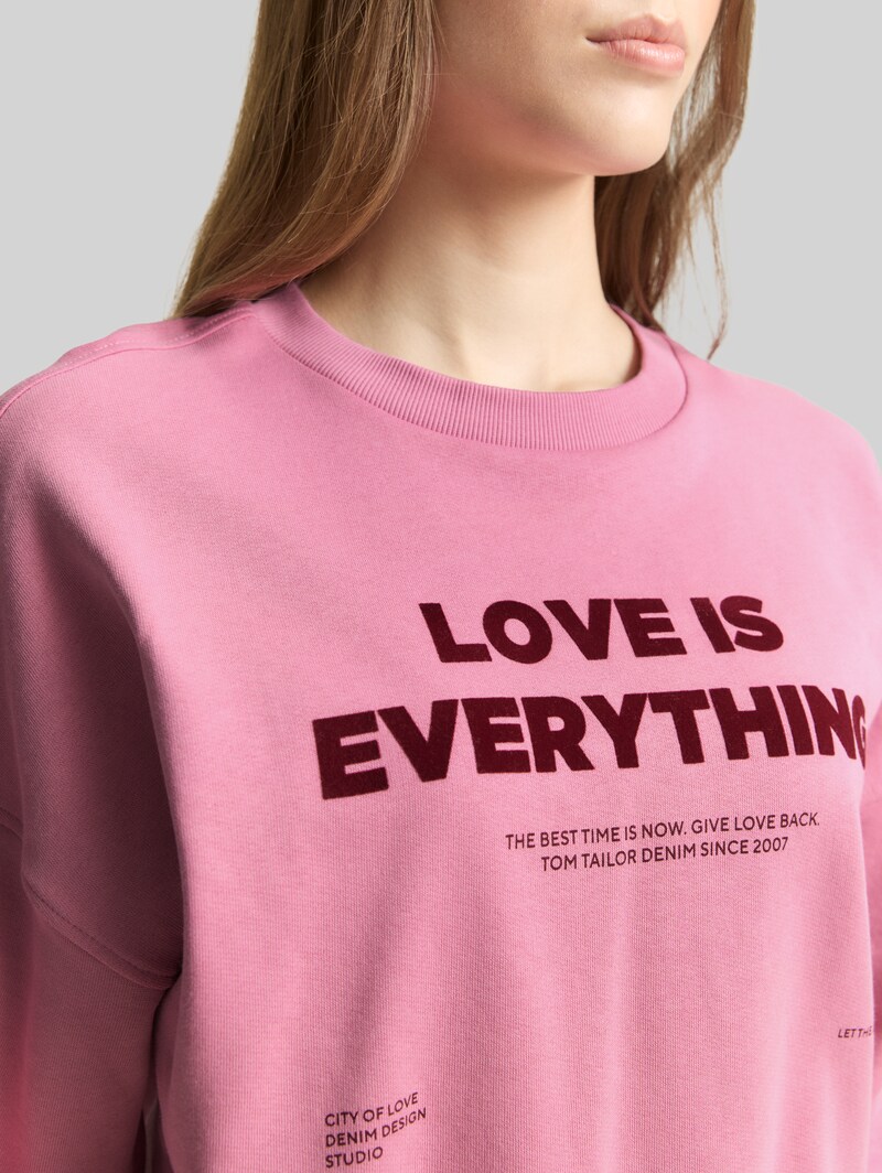 Tom Tailor Loose Fit Sweatshirt - Soft Blush Rose
