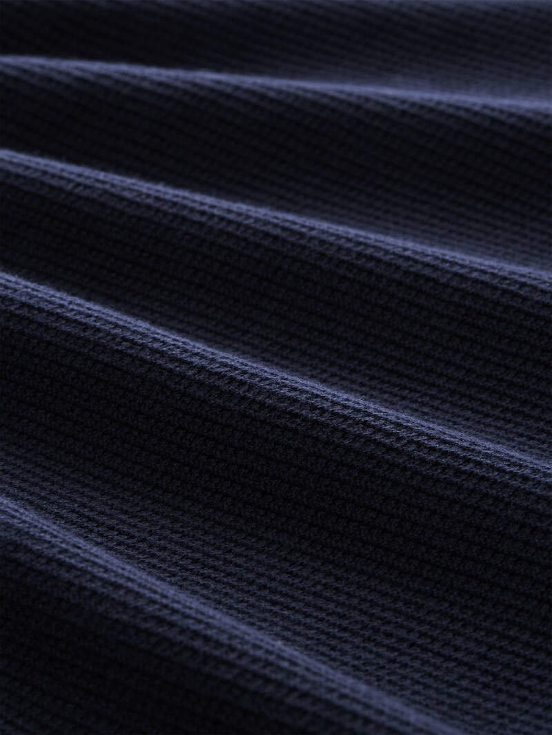 Tom Tailor Strickpullover mit Polokragen - Sky Captain Blue
