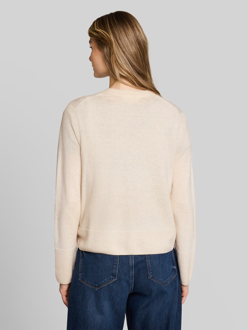 Tom Tailor Cardigan mit Kaschmir-Anteil - Whisper Offwhite Melange