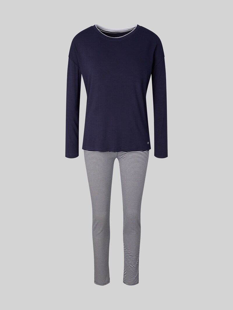 Tom Tailor Pyjama-Set mit Streifenhose - Blue Ring