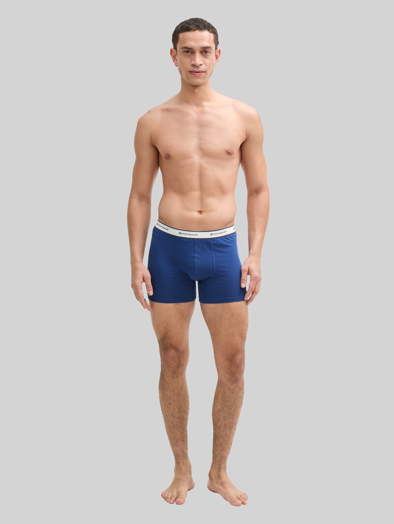 Tom Tailor Mittellange Boxershorts im 4er-Pack - Blue-medium-solid