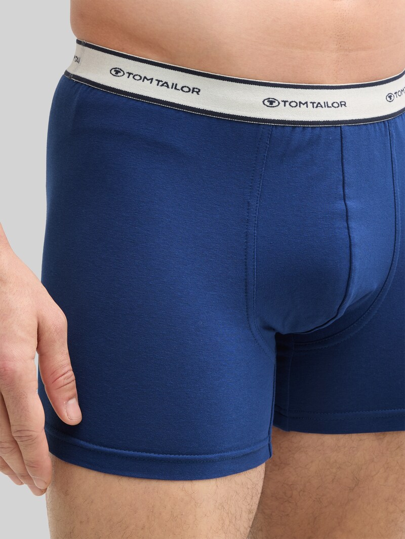 Tom Tailor Mittellange Boxershorts im 4er-Pack - Blue-medium-solid