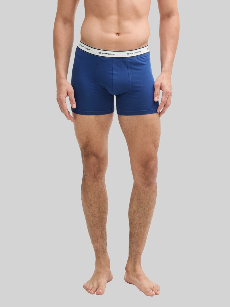 Tom Tailor Mittellange Boxershorts im 4er-Pack - Blue-medium-solid