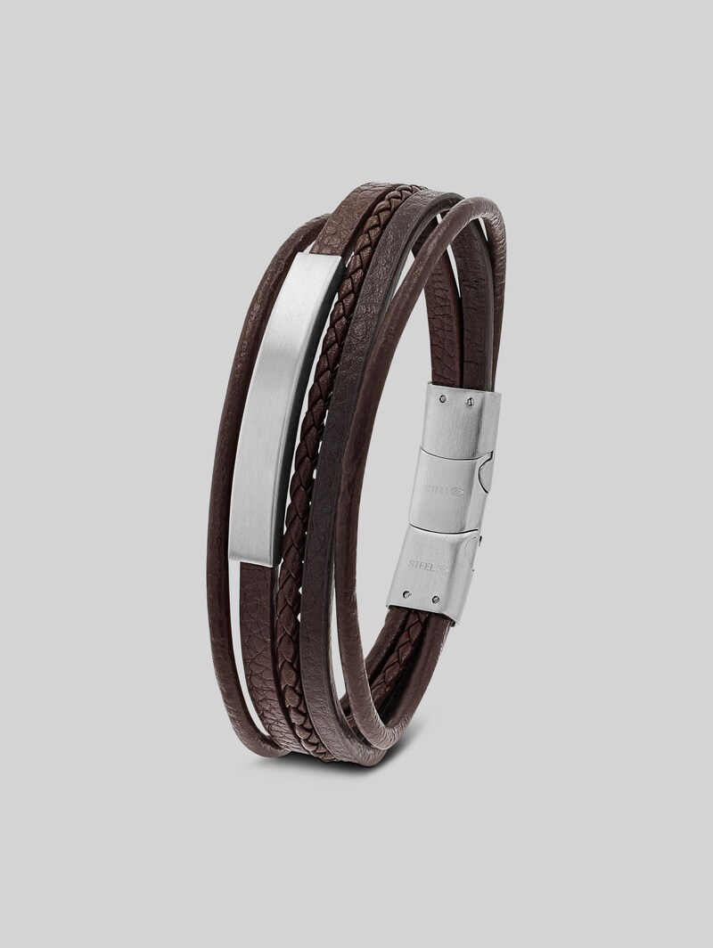 Tom Tailor Gravurarmaband aus Edelstahl silber - Silver Tom Tailor Gravurarmaband aus Edelstahl silber - Silver