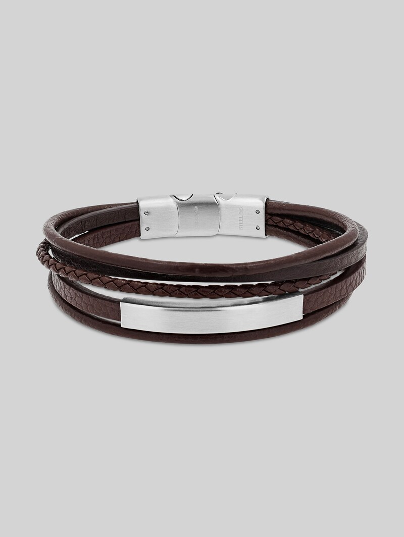Tom Tailor Gravurarmaband aus Edelstahl silber - Silver