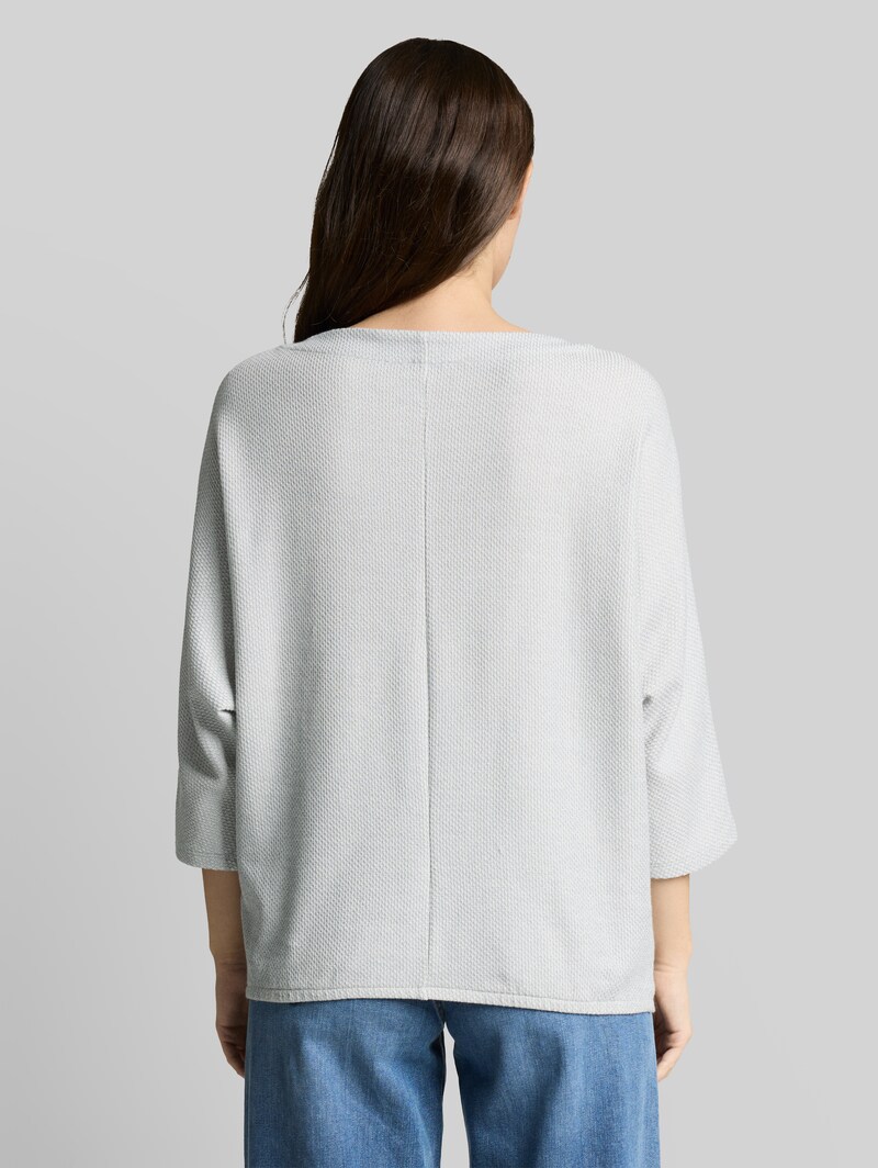 Tom Tailor Langarmshirt mit Fledermausärmeln - Soft Dusty Blue Melange
