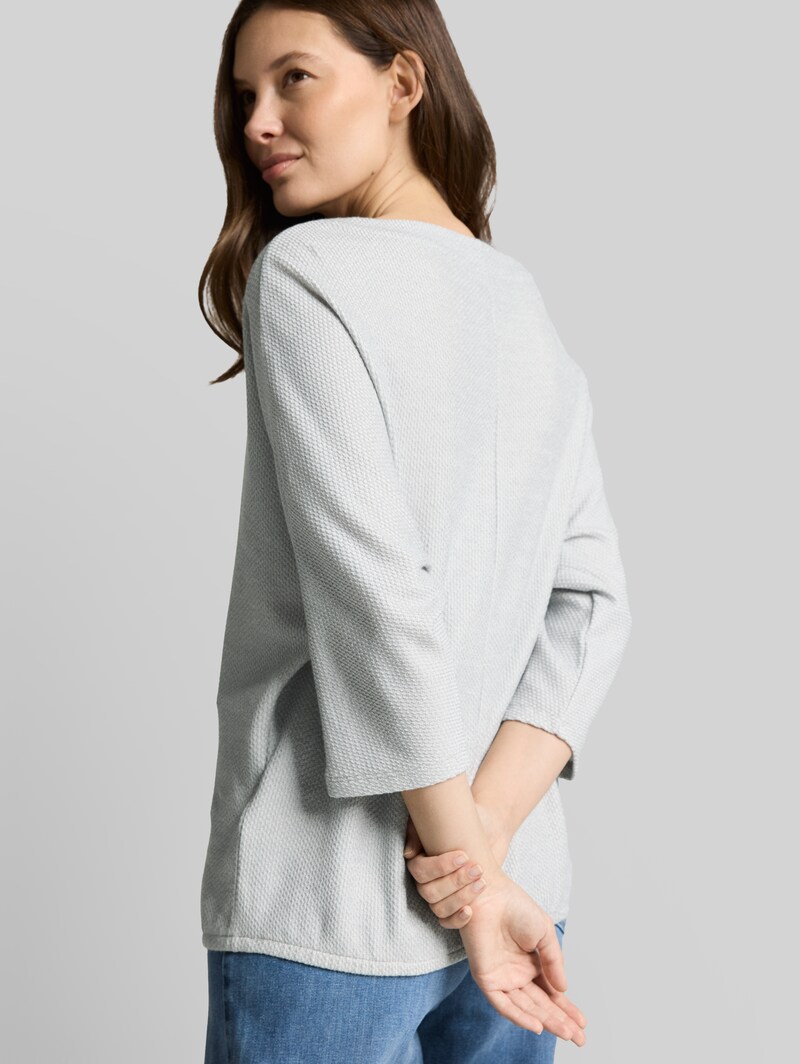 Tom Tailor Langarmshirt mit Fledermausärmeln - Soft Dusty Blue Melange