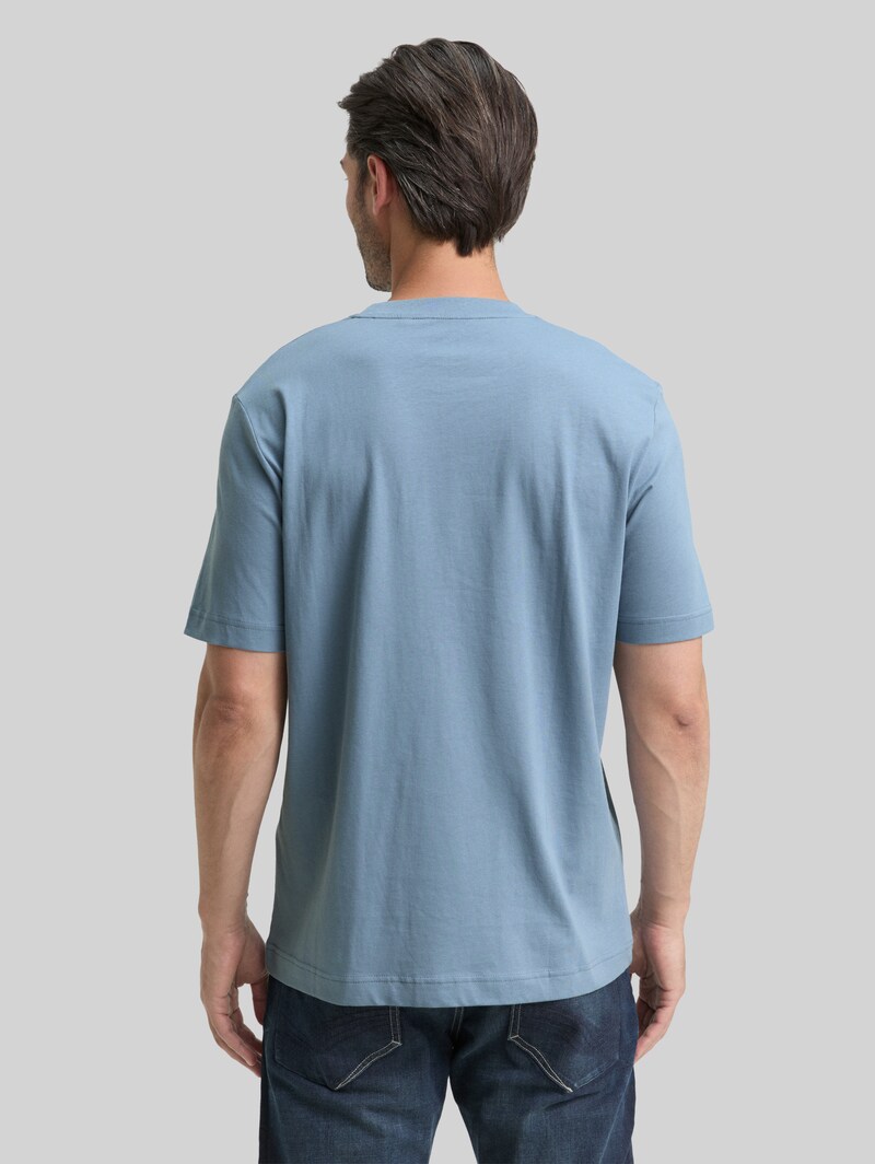 Tom Tailor T-Shirt mit Print - Faded Denim Blue