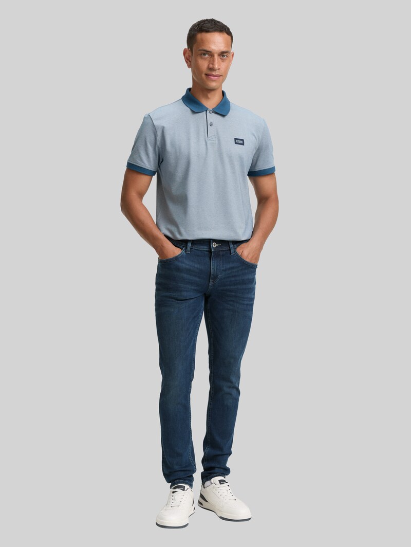 Tom Tailor TTTROY SLIM Jeans mit Stretch - Mid Stone Blue Black Denim