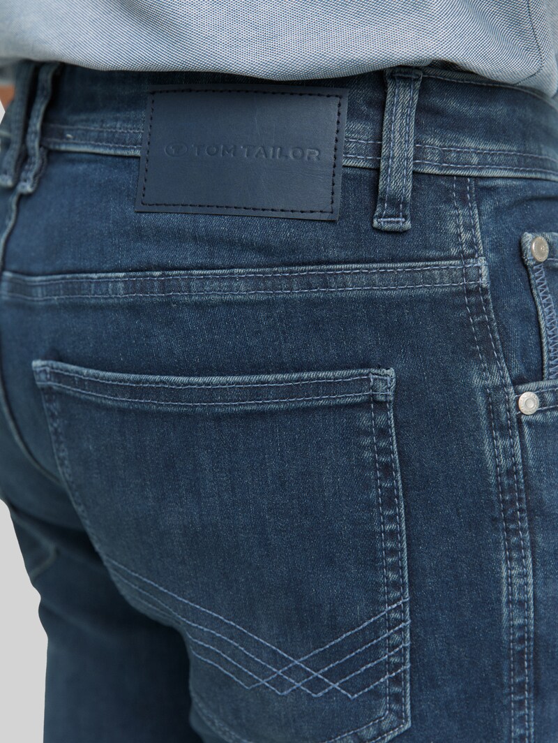Tom Tailor TTTROY SLIM Jeans mit Stretch - Mid Stone Blue Black Denim
