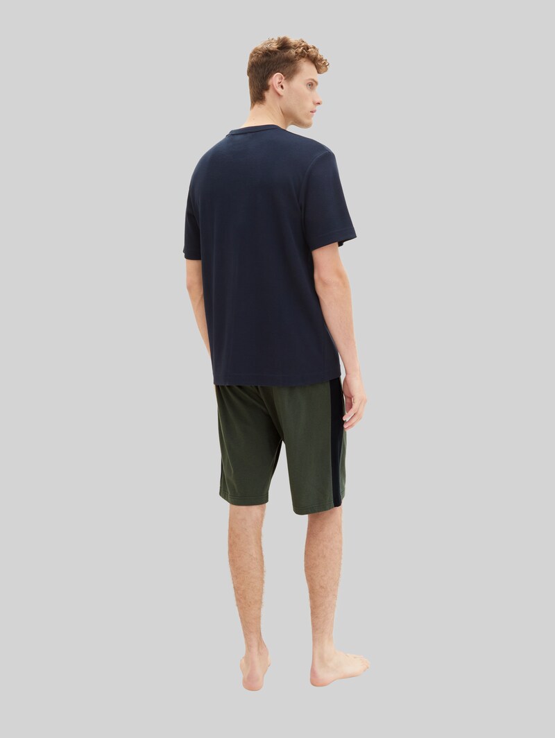 Tom Tailor gestreifte Pyjama-Hose - Grün Dunkel Ringel