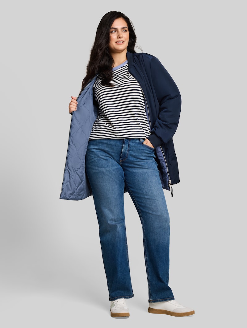 Tom Tailor Plus Size - 2-in-1 Wendejacke mit Bomberkragen - Sky Captain Blue