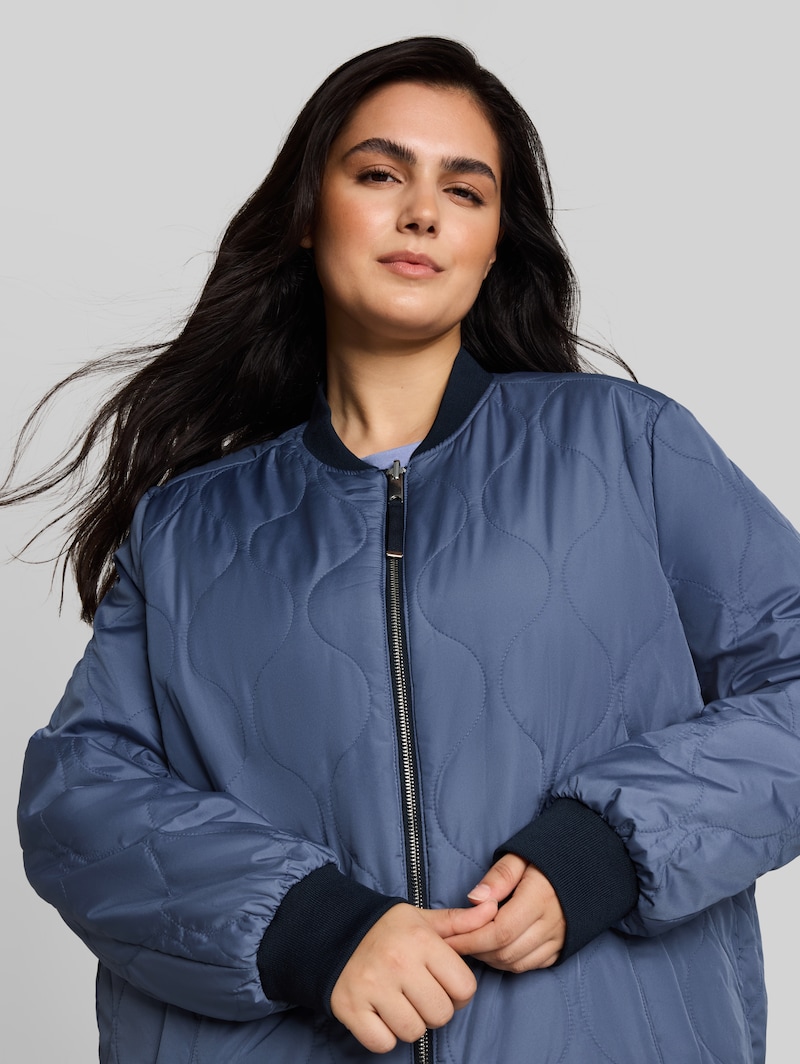 Tom Tailor Plus Size - 2-in-1 Wendejacke mit Bomberkragen - Sky Captain Blue