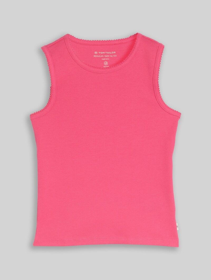 Tom Tailor Basic Ripp Top - Flashy Pink