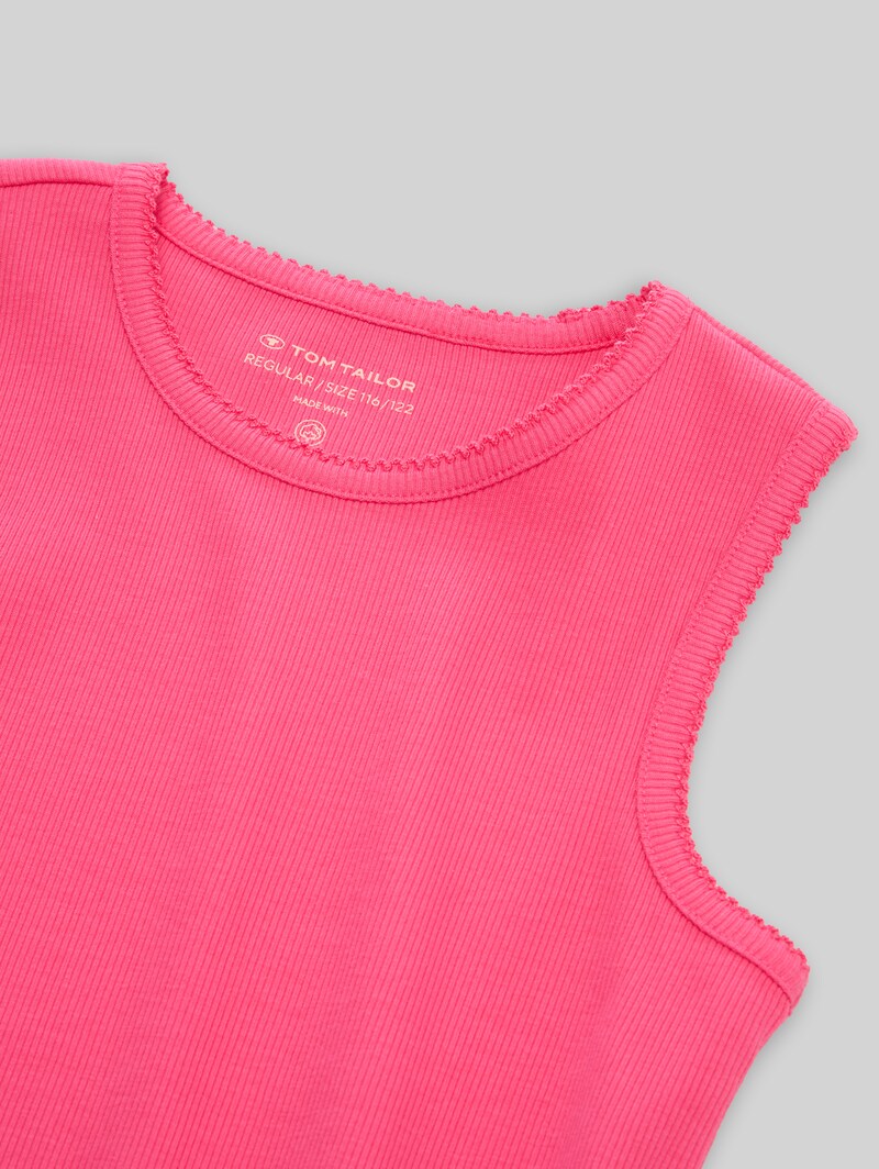 Tom Tailor Basic Ripp Top - Flashy Pink