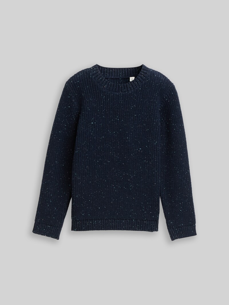 Tom Tailor Strickpullover aus Noppengarn - Sky Captain Blue