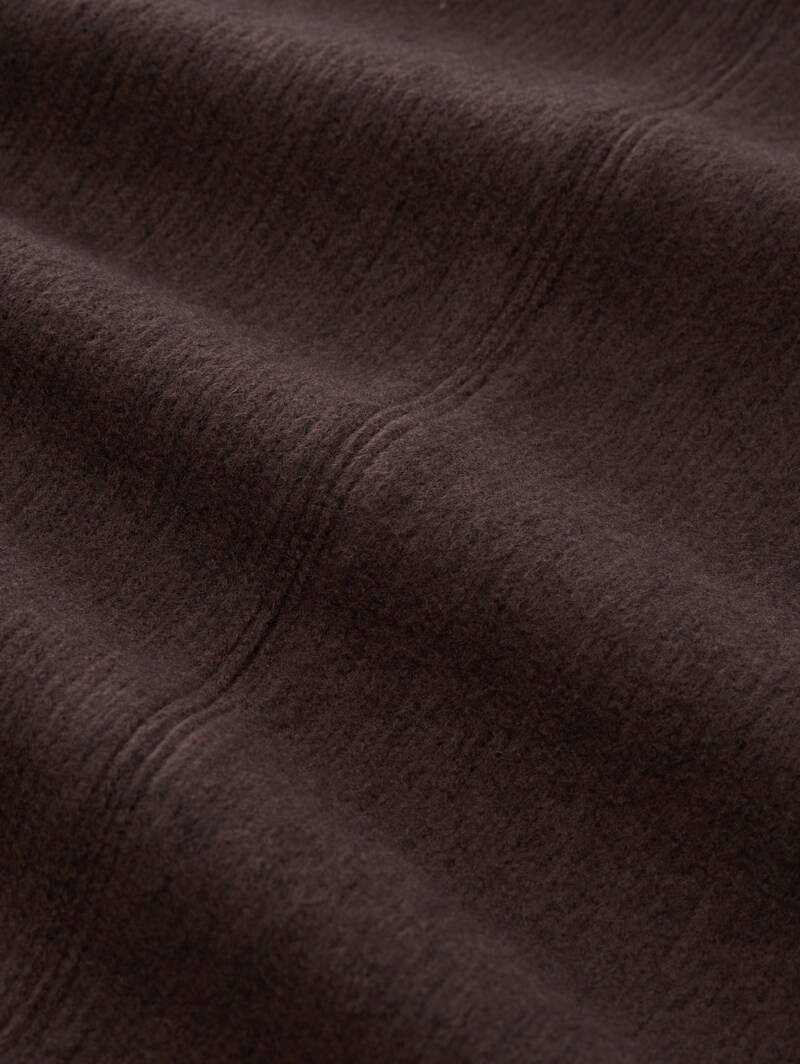 Tom Tailor Cosy Sweatshirt mit Melange-Optik - Java Dark Brown Melange
