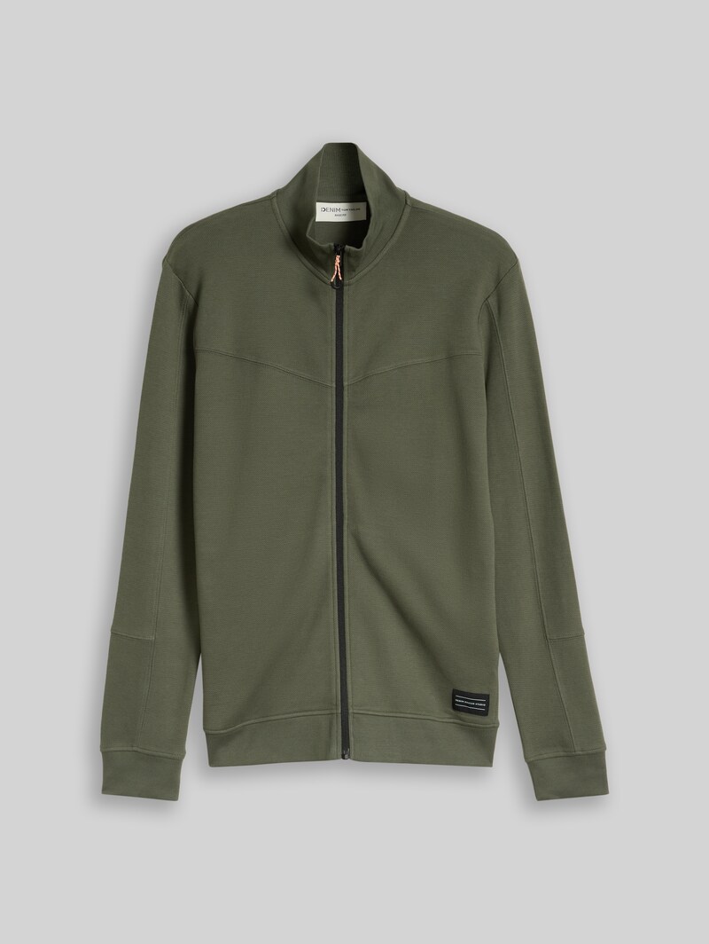 Tom Tailor Sweatjacke aus Baumwolle - Urban Olive Green