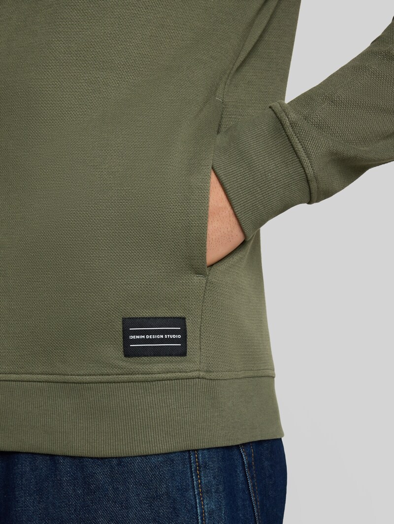 Tom Tailor Sweatjacke aus Baumwolle - Urban Olive Green