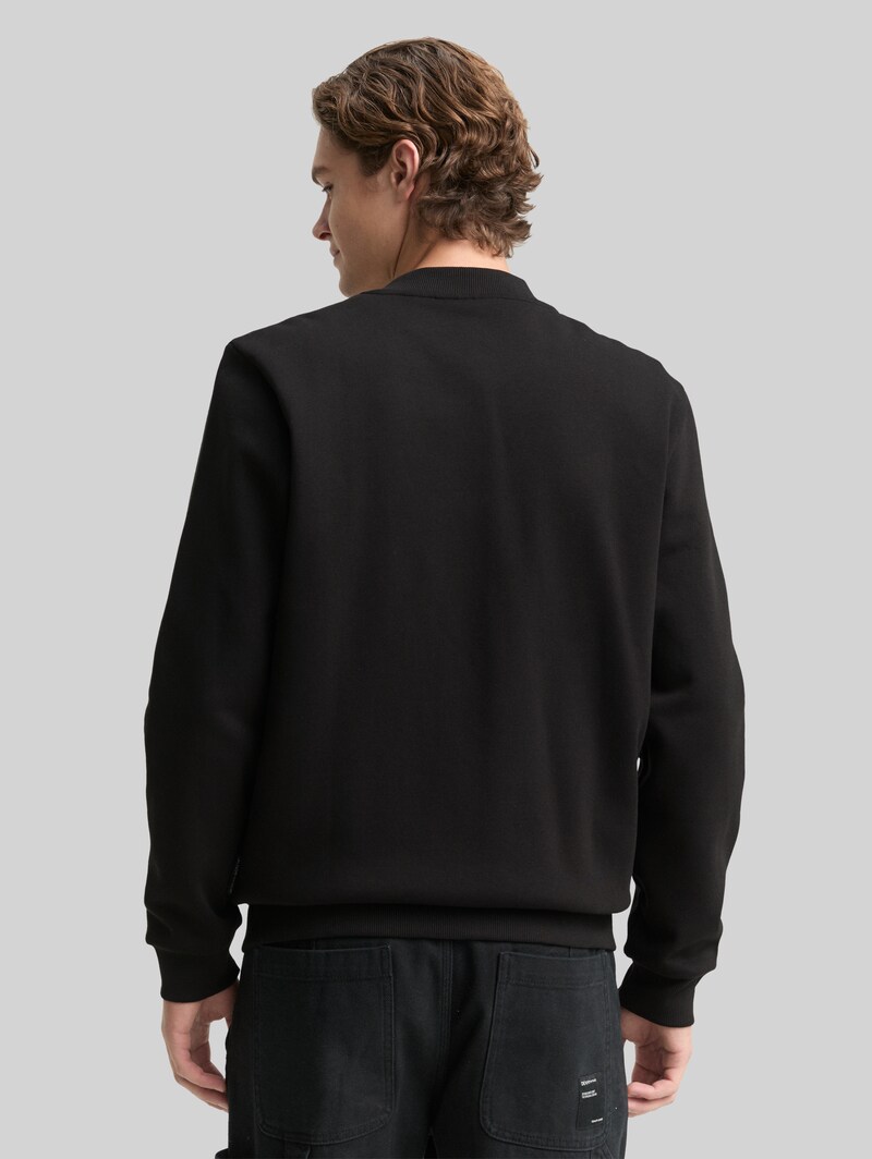 Tom Tailor Sweatjacke mit Bomberkragen - Black