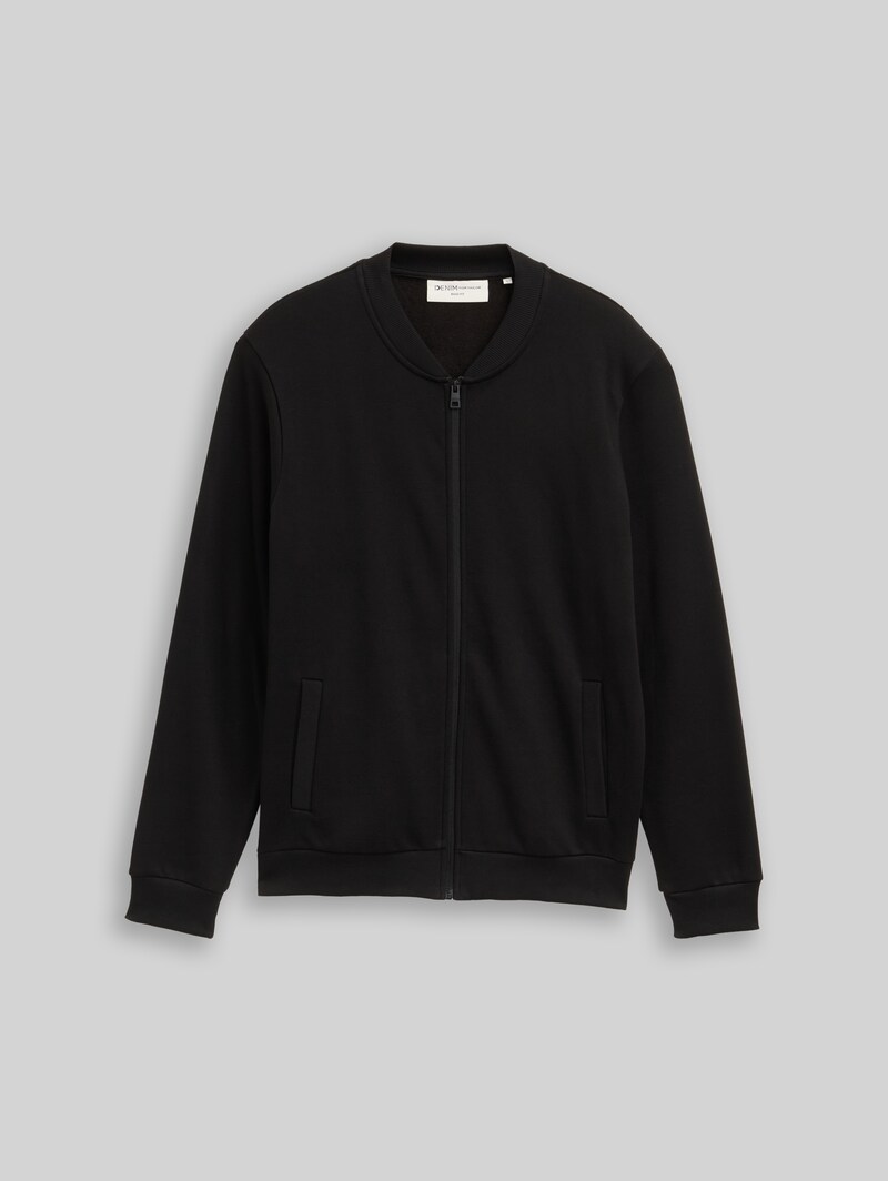 Tom Tailor Sweatjacke mit Bomberkragen - Black