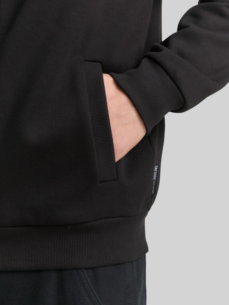 Tom Tailor Sweatjacke mit Bomberkragen - Black