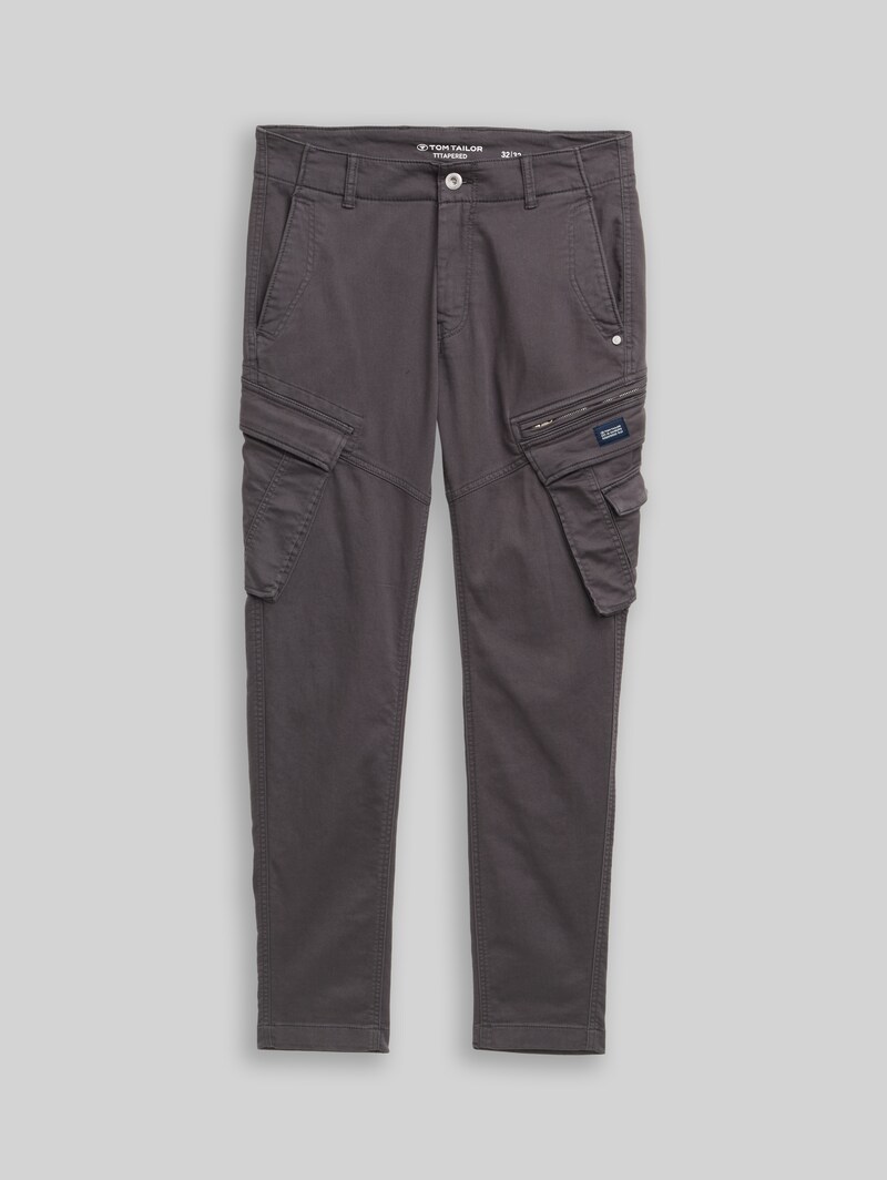 Tom Tailor Tapered Cargo Hose mit Stretch - Tarmac Grey