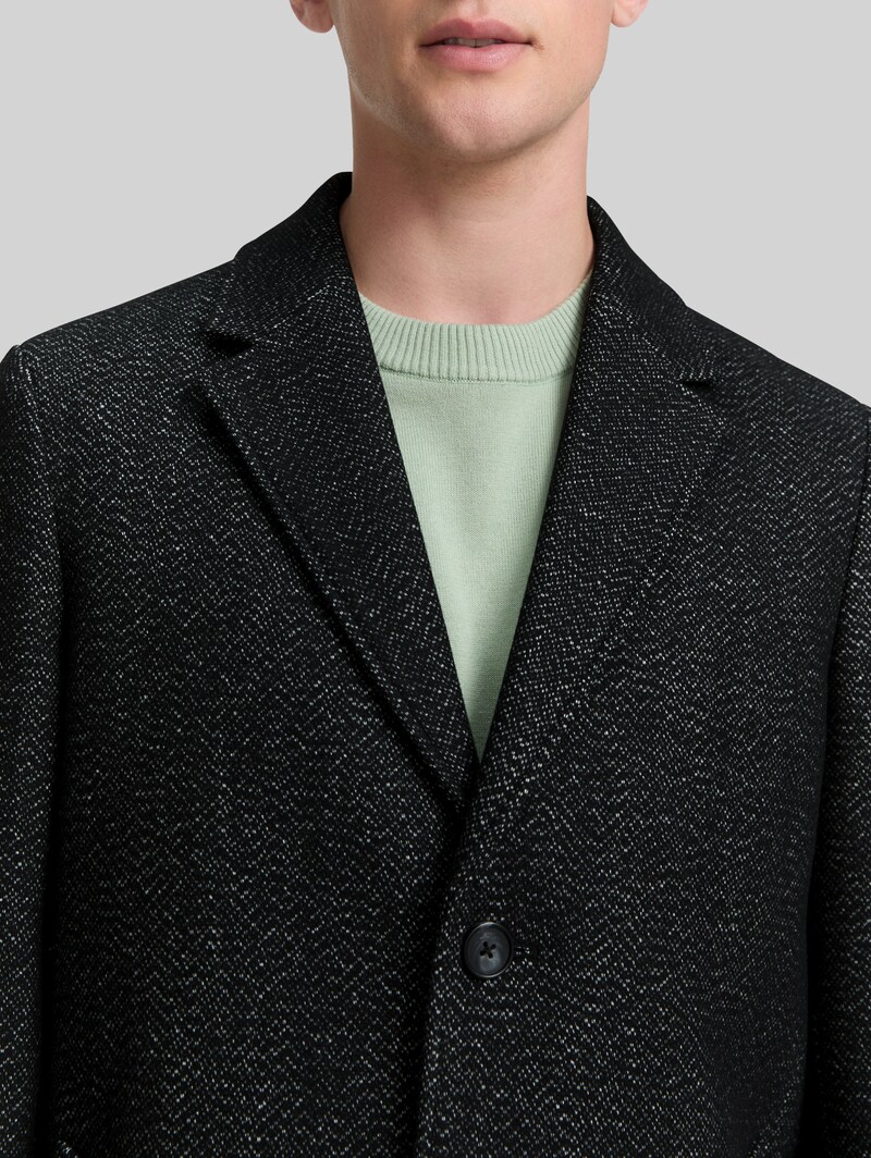 Tom Tailor Wollmantel mit Reverskragen - Fussy Salt And Pepper