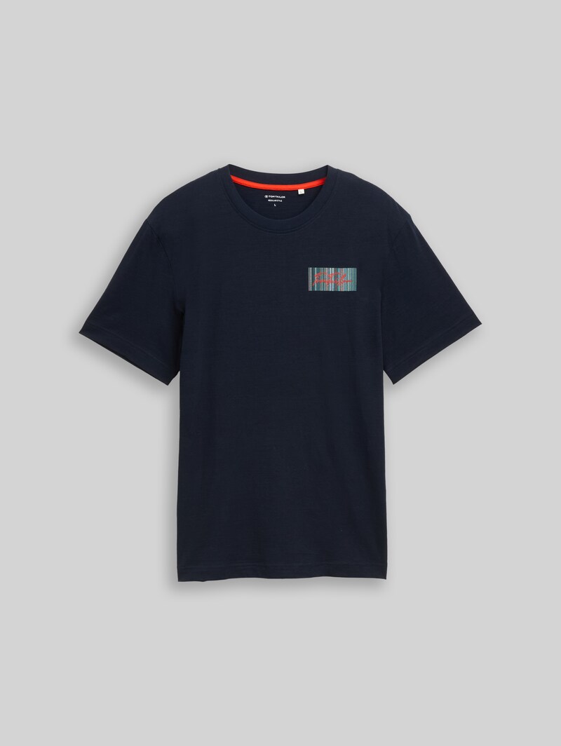 Tom Tailor T-Shirt mit Logo-Print - Sky Captain Blue
