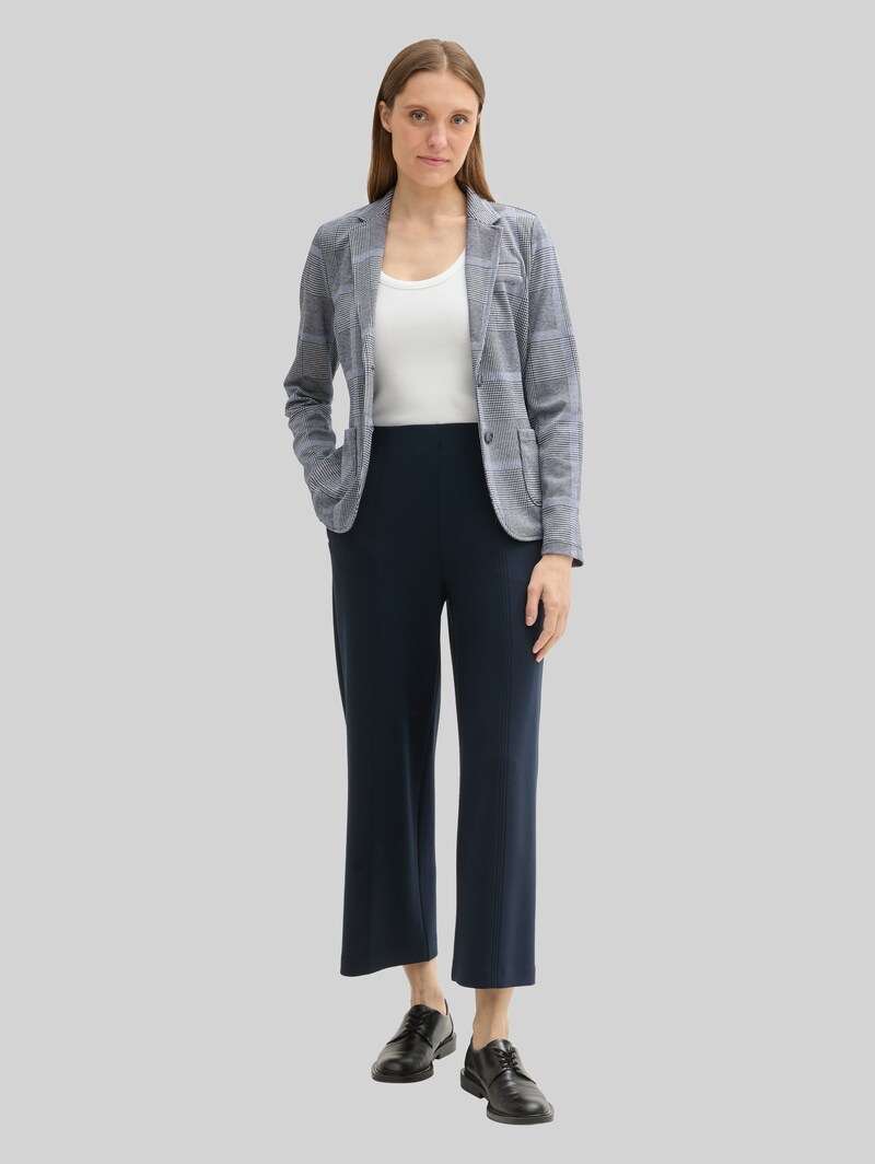 Tom Tailor Regular Fit Blazer im Karomuster - Navy Blue Check