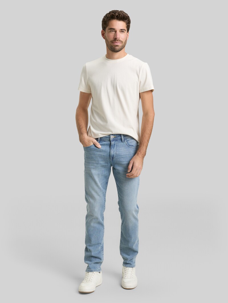 Tom Tailor TTJOSH REGULAR SLIM Jeans - Used Light Stone Blue Denim