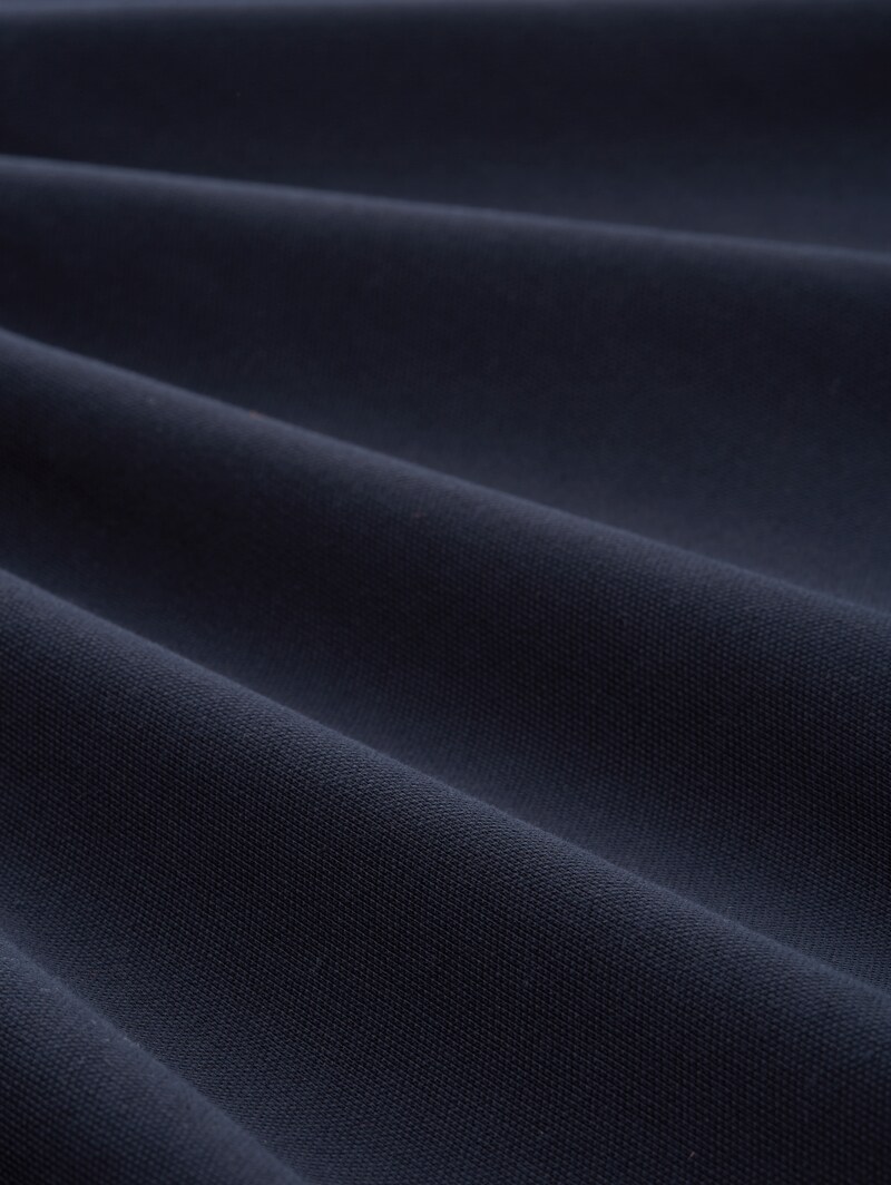 Tom Tailor Piqué T-Shirt mit Stretch - Sky Captain Blue