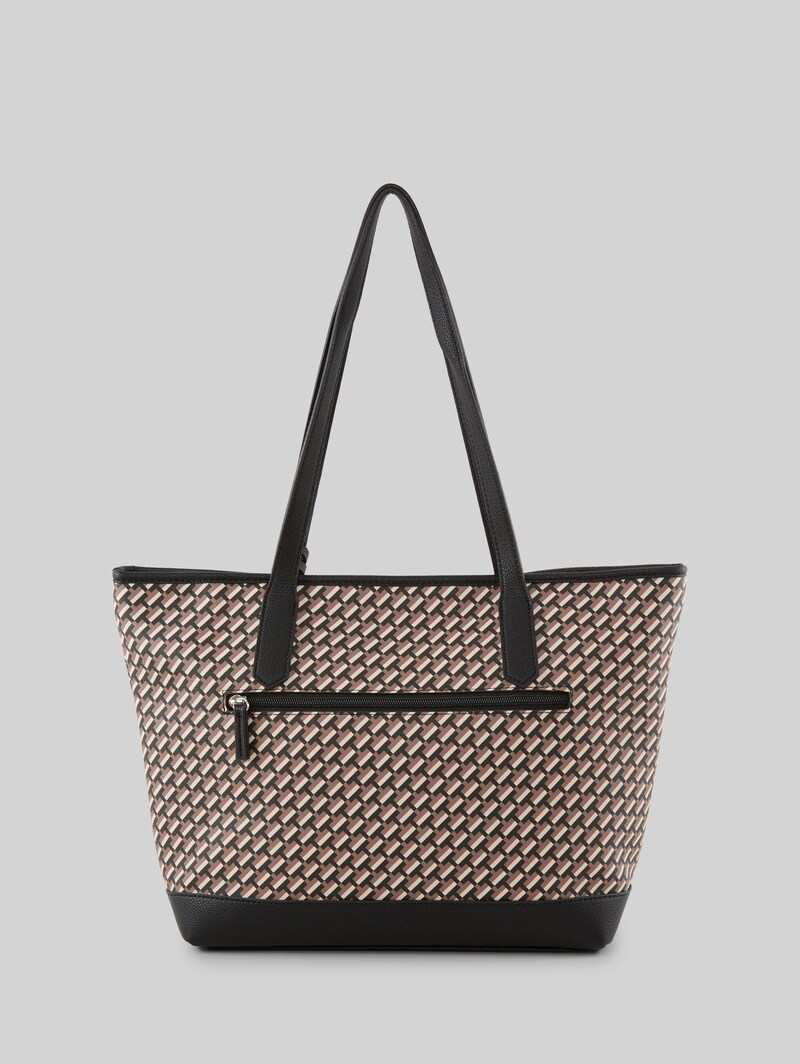 Tom Tailor TTXENIA L Shopper mit Allover-Print - Schwarz / Black