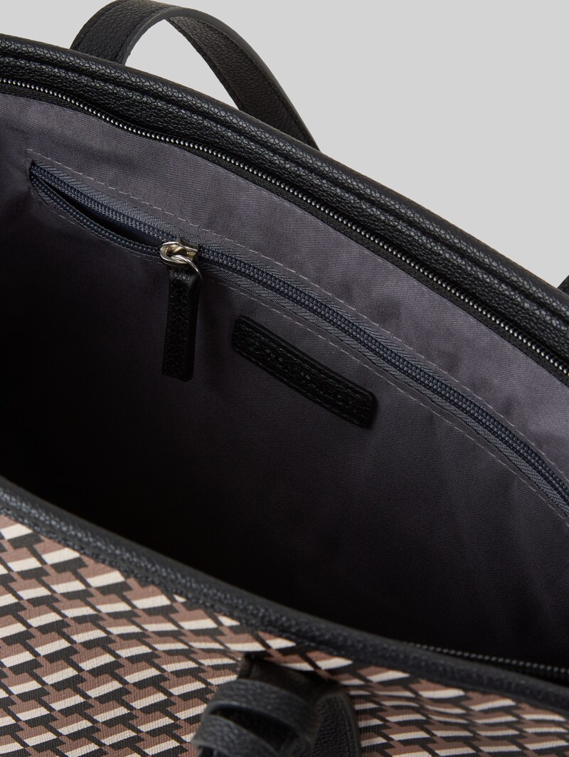 Tom Tailor TTXENIA L Shopper mit Allover-Print - Schwarz / Black