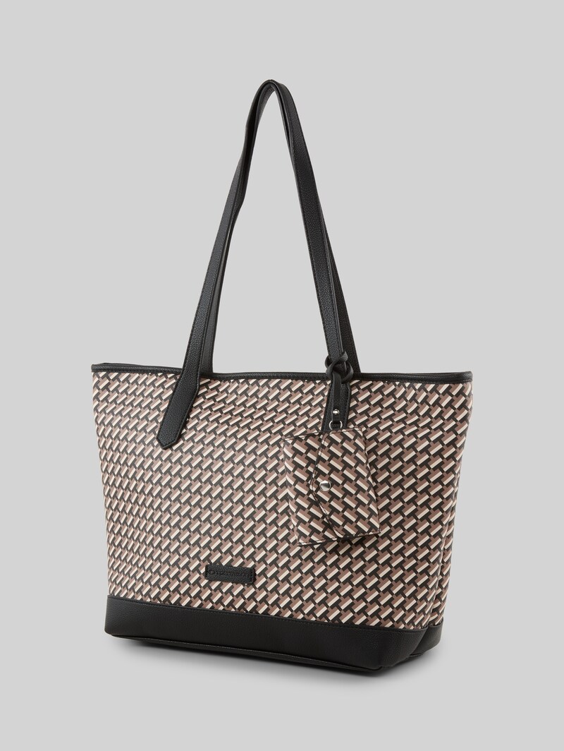 Tom Tailor TTXENIA L Shopper mit Allover-Print - Schwarz / Black