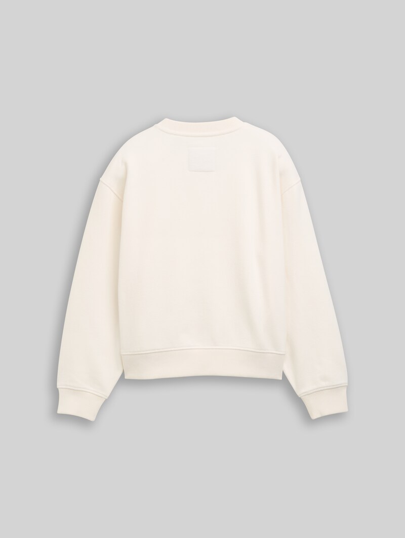 Tom Tailor Basic Sweatshirt - Gardenia White Tom Tailor Basic Sweatshirt - Gardenia White