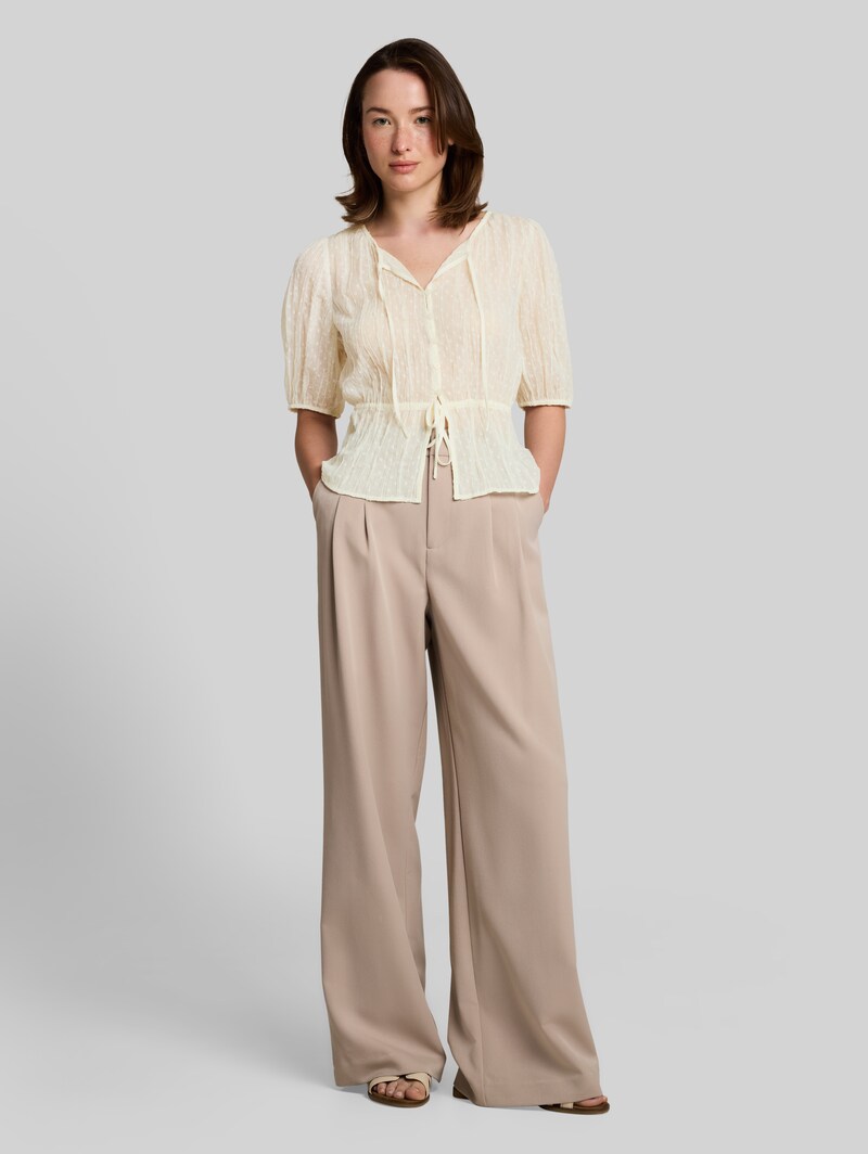 Tom Tailor Bluse mit Schleifen - Off White