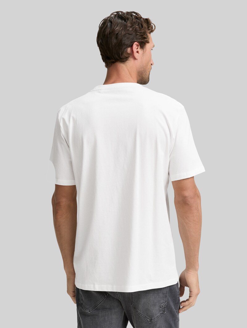 Tom Tailor T-Shirt mit Brusttasche - Off White