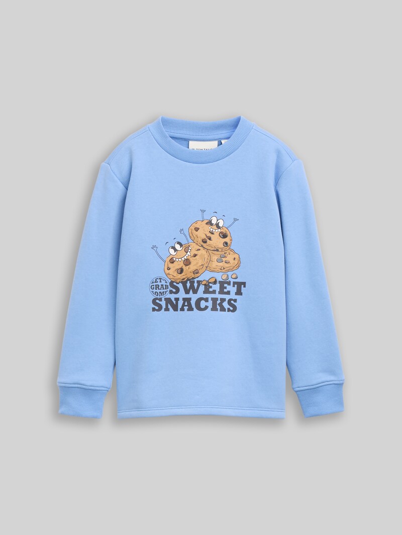 Tom Tailor Sweatshirt mit Print - Light Blue