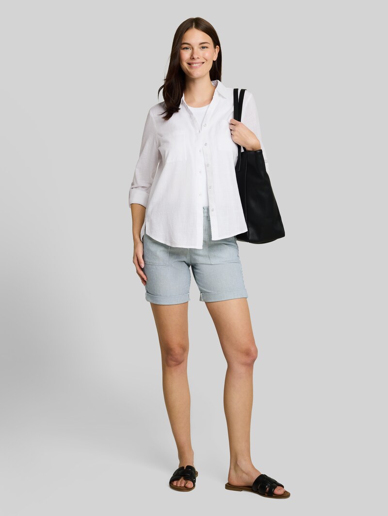 Tom Tailor Bluse mit Brusttaschen - White