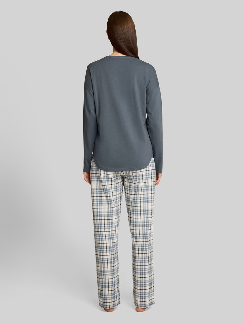 Tom Tailor Pyjama-Set mit Karomuster - Green-medium-check