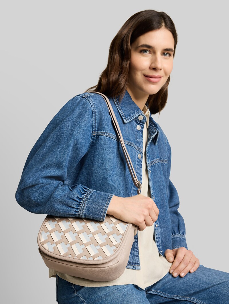 Tom Tailor TTDEVIE Handtasche in Flecht-Optik - Mixed Taupe