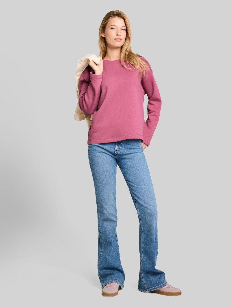 Tom Tailor Basic Sweatshirt aus Baumwolle - Dusty Berry